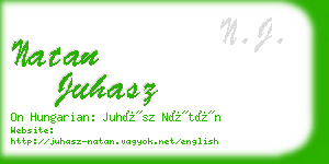 natan juhasz business card